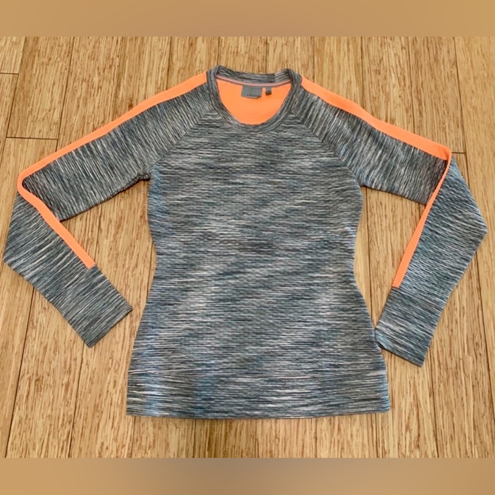 Athleta Gray and Orange Athletic Top